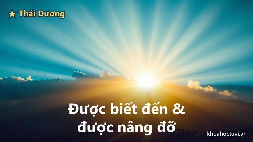 Thái Dương thủ cung Thiên Di — Danh tiếng & quý nhân nơi xa: được biết đến và được nâng đỡ