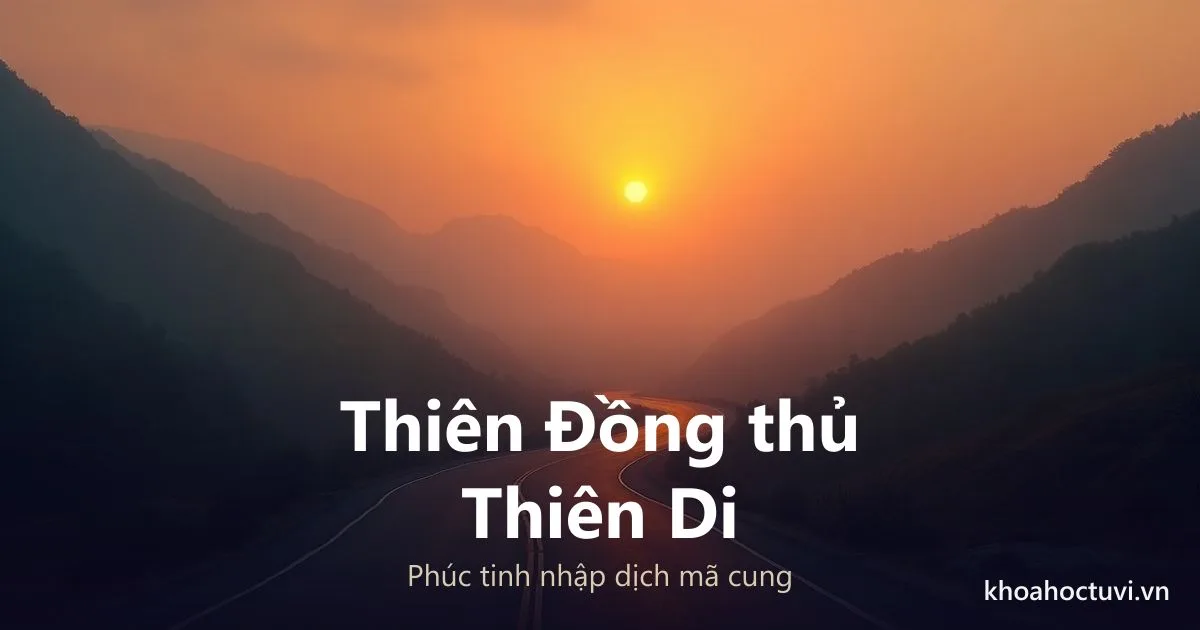 Sao Thiên Đồng thủ cung Thiên Di — luận giải Tử Vi Đẩu Số