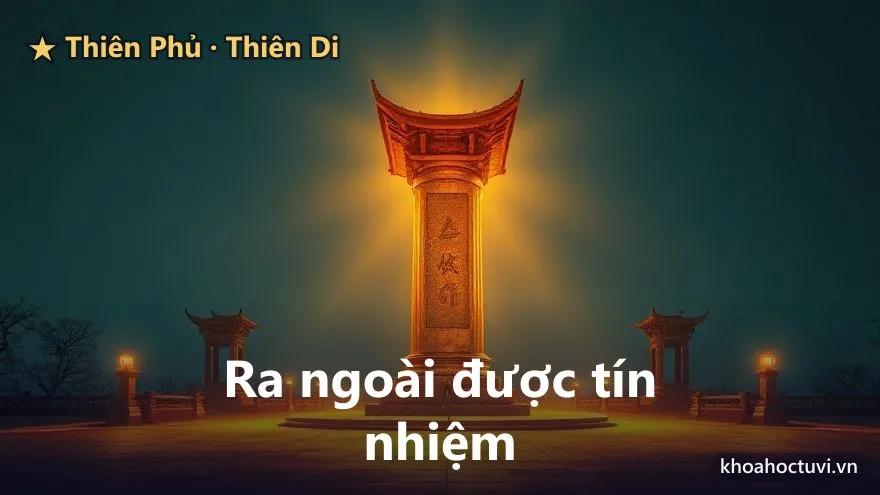Thiên Phủ thủ cung Thiên Di — Tài khố nhập dịch mã cung: ra ngoài được tín nhiệm, dựng nền vững nơi xa