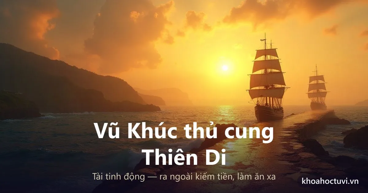 Sao Vũ Khúc thủ cung Thiên Di — luận giải Tử Vi Đẩu Số