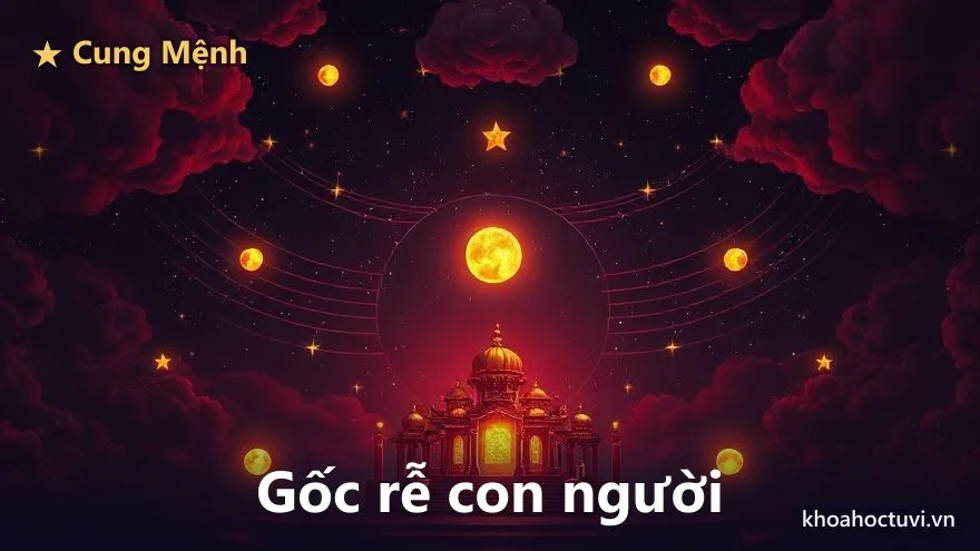 Chân dung tượng trưng một người với các nét tính cách tỏa ra từ cung Mệnh trên lá số, minh họa tử vi đọc được bản chất con người