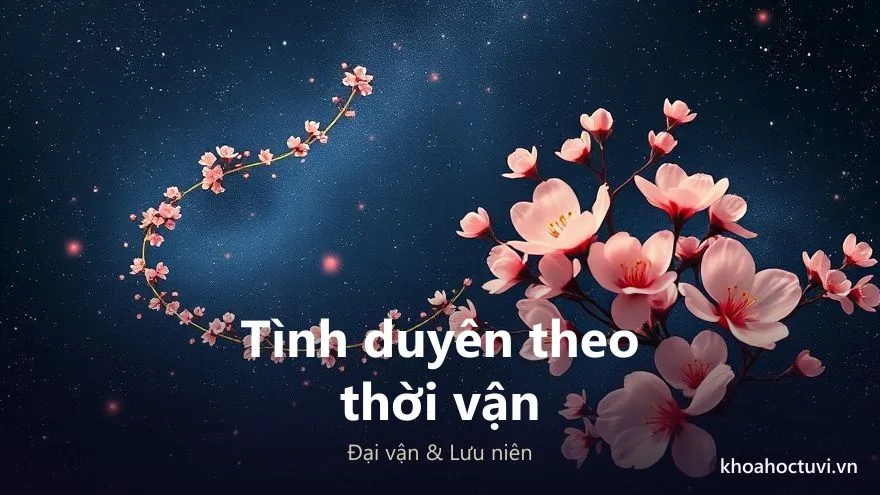 Biểu đồ nhịp tình duyên theo đại vận và lưu niên trong lá số tử vi