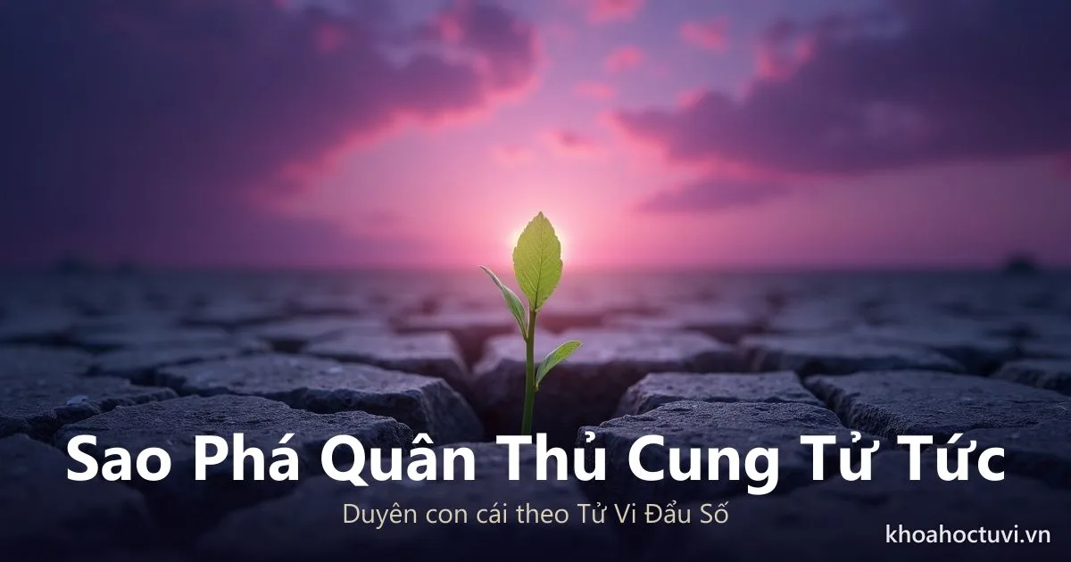 Sao Phá Quân thủ cung Tử Tức — luận giải Tử Vi Đẩu Số