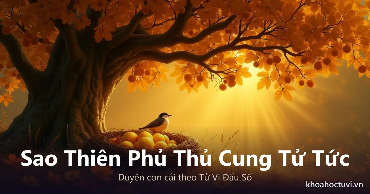 Sao Thiên Phủ thủ cung Tử Tức — luận giải Tử Vi Đẩu Số