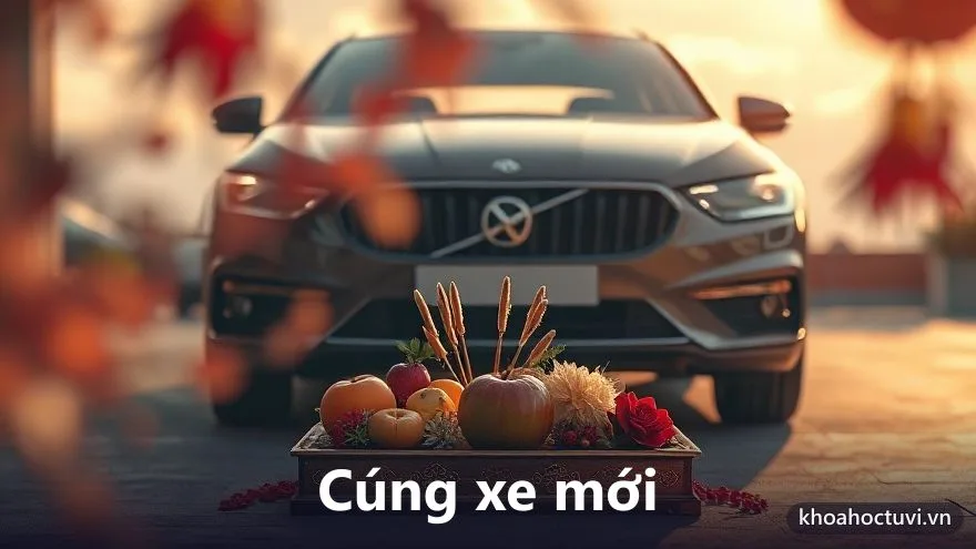 Mâm cúng xe mới cầu bình an khi tậu xe trong năm hạn