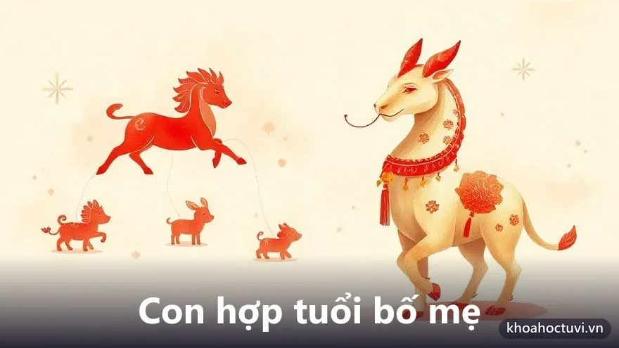 Quan hệ con giáp giữa con và bố mẹ theo tam hợp, lục hợp và tứ hành xung