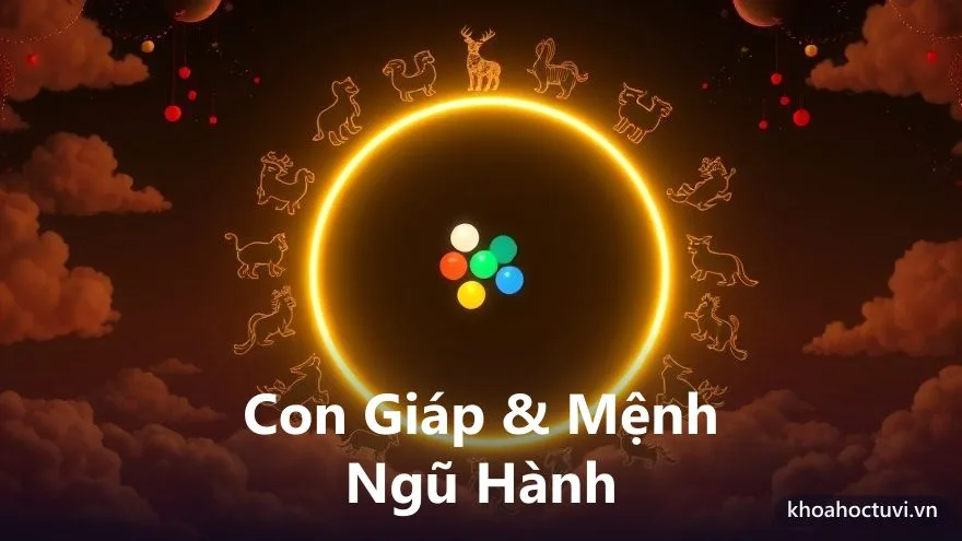 Mỗi năm sinh ứng một con giáp và một mệnh ngũ hành theo nạp âm sáu mươi năm