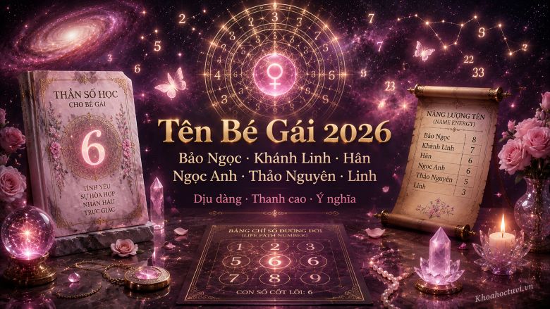 Gợi ý tên hay cho bé gái 2026 theo thần số học