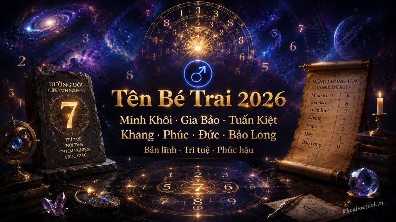 Gợi ý tên hay cho bé trai 2026 theo thần số học
