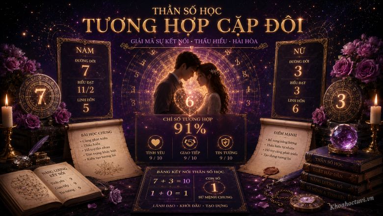 Bảng tương hợp cặp đôi theo Số chủ đạo
