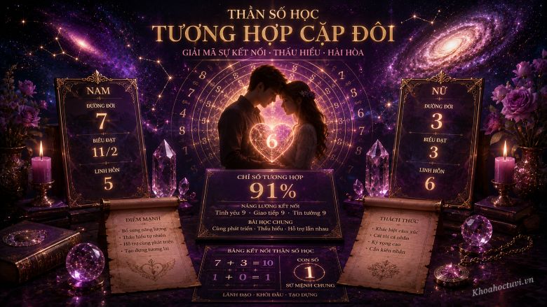 Tương Hợp Cặp Đôi: Xem Tình Yêu Hợp Nhau Theo Thần Số Học